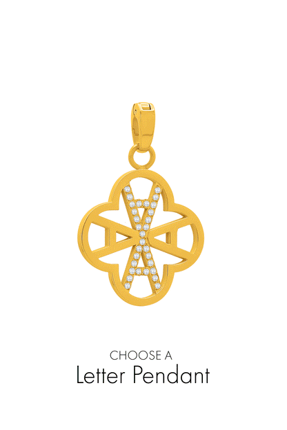Riflessi Letter Pendant &amp; Birthstone  Gift Set