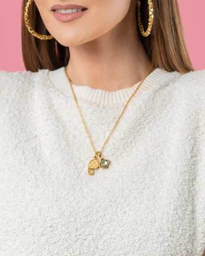 L-Aqwa Ħabiba Butterfly Wings Pendants &amp; Carisma Logo Birthstone Pendant Gift Set
