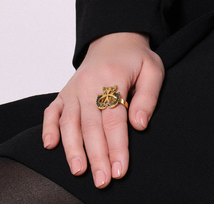 Ħabbata Dolphin &amp; Maltese Cross Ring