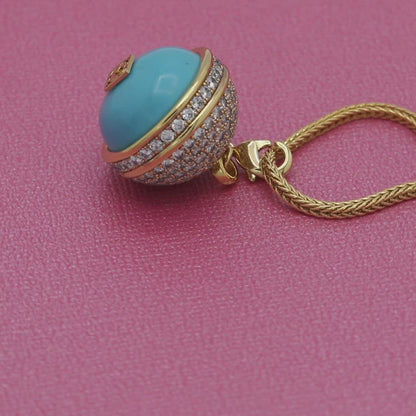 Turquoise Sphere Pendant