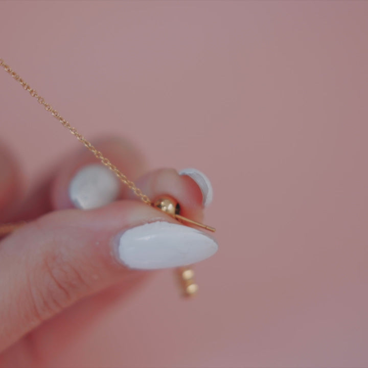 &quot;Courage&quot; Malachite Stone Toggle Charm Pendant