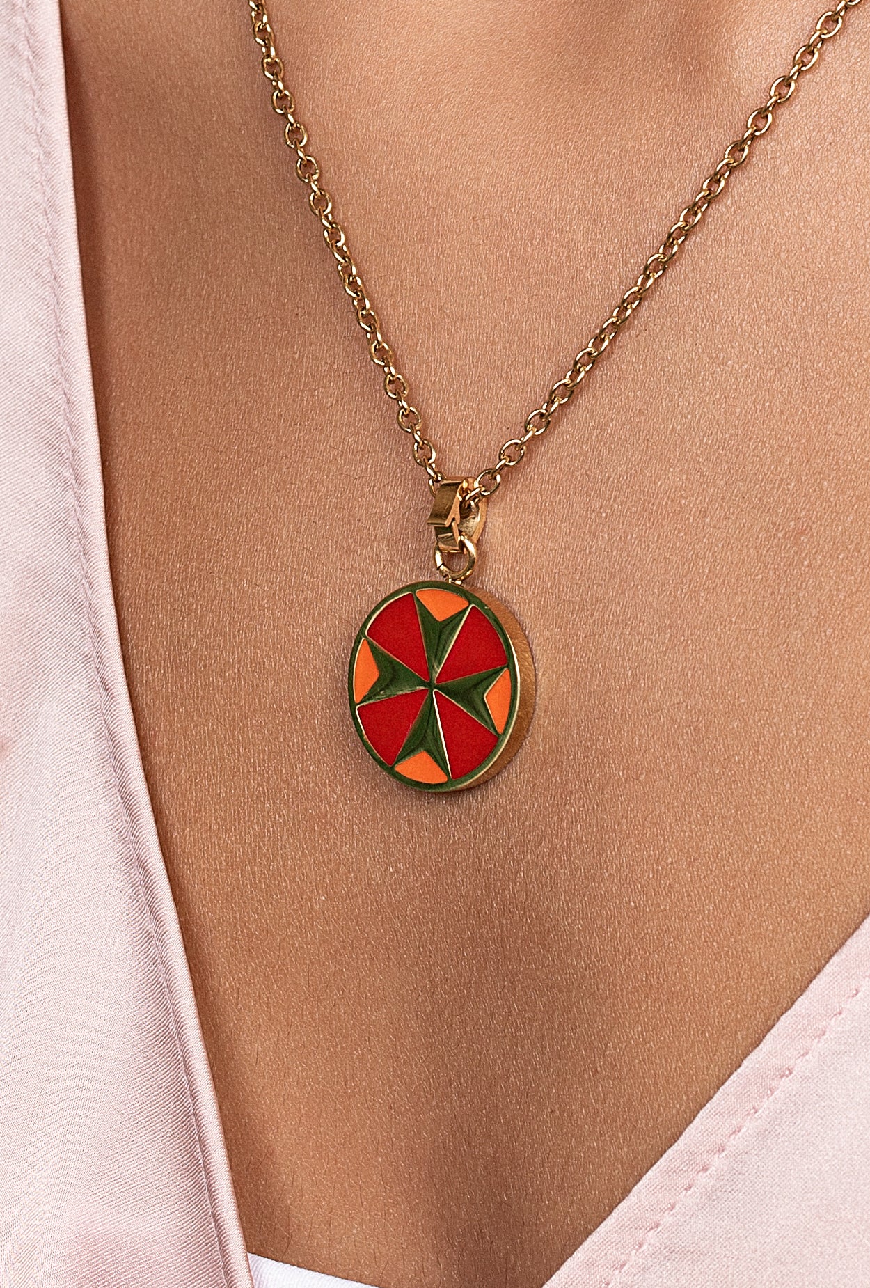 Flame Maltese Cross Pendant