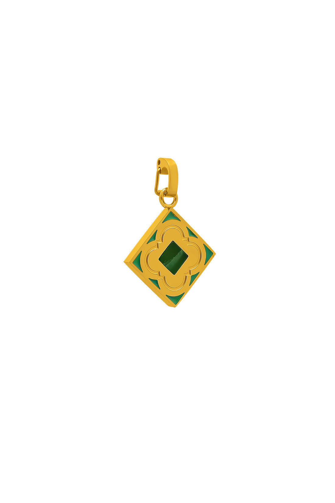 Malachite Logo Stone Pendant