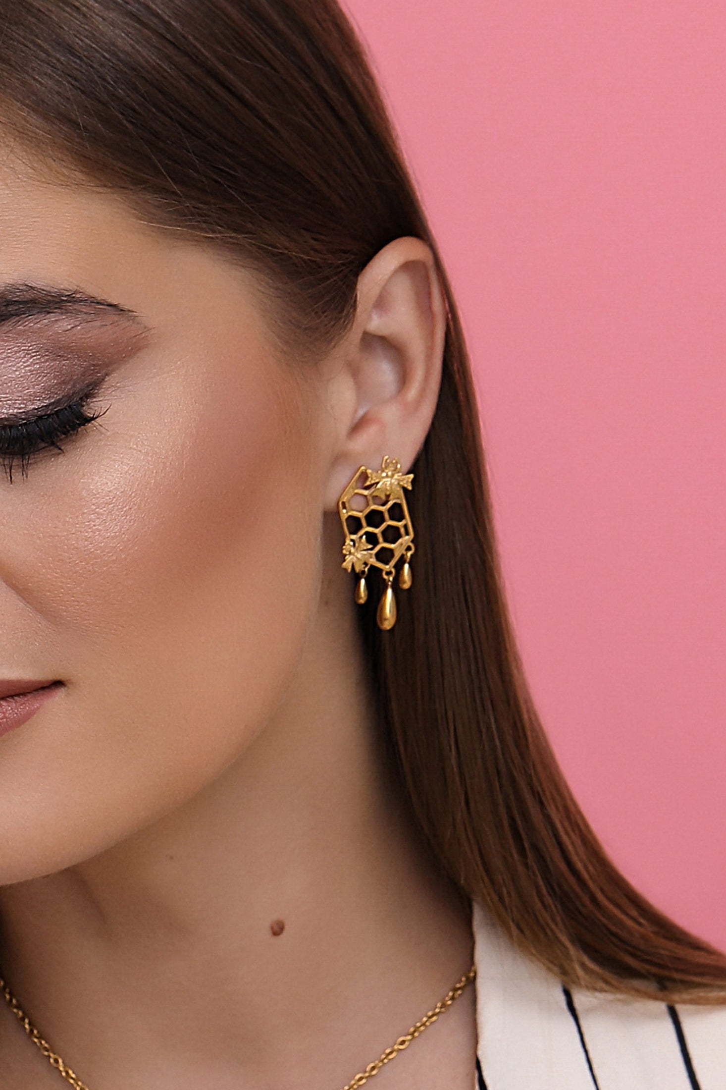 Reġina Honeycomb Stud Earring Set